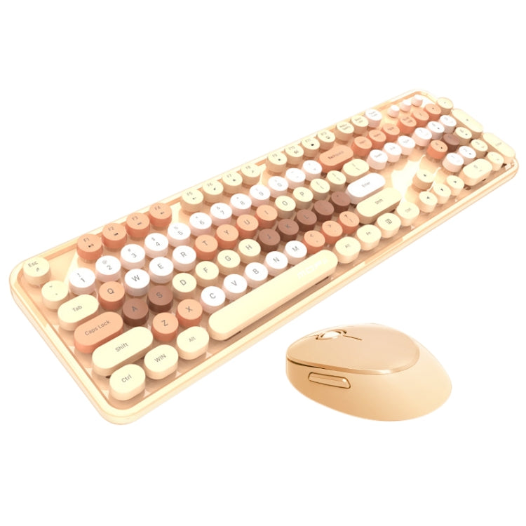 Mofii Sweet Wireless Keyboard And Mouse Set Girls Punk Keyboard Office Set, Colour: Milk Tea Mixed Color - Computer & Networking by Mofii | Online Shopping UK | buy2fix