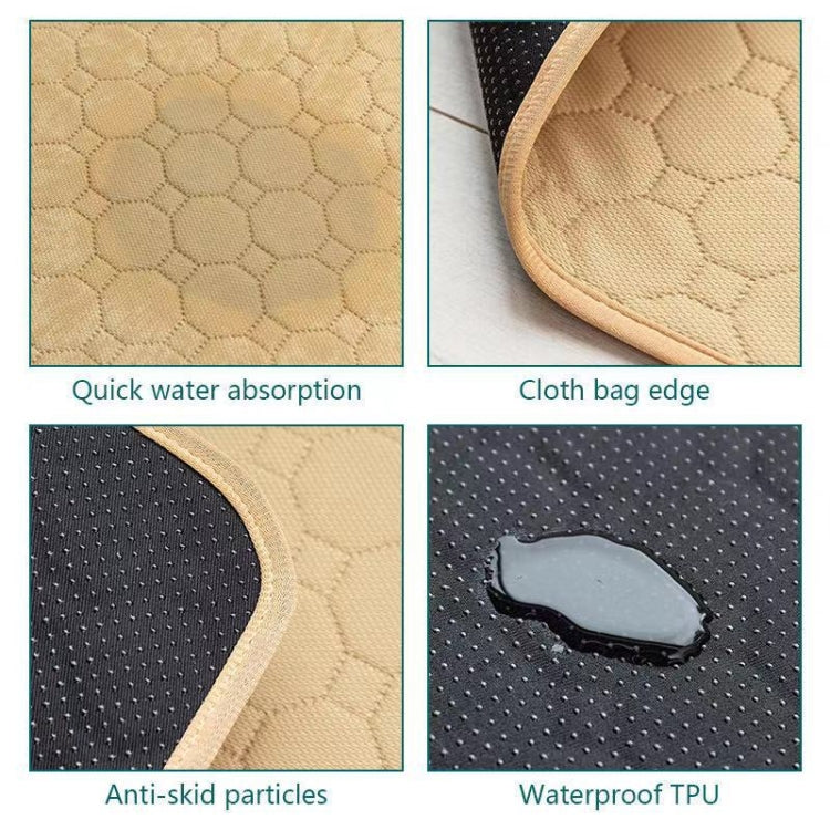 67x50cm Car Pet Injection Pad Waterproof Pad Cat Dog Sofa Waterproof Diapholic Carpet Water Absorbing Pad(Beige) - Seat Accessories by buy2fix | Online Shopping UK | buy2fix