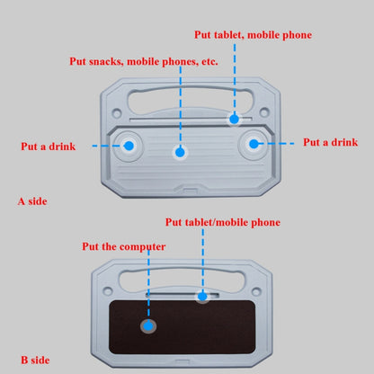 Car Multi-Purpose Steering Wheel Card Table Car Computer Bracket Chair Back Bracket Small Table Shelf Rack(Upgrade Black) - Car Drink Holders by null | Online Shopping UK | buy2fix