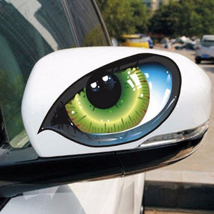 10 PCS Car Reflective Car Sticker Rearview Mirror Eye Funny Sticker 3D Scratch Blocking Body Sticker Decorative Sticker(Sand Yellow) - 3D Creative Stickers by buy2fix | Online Shopping UK | buy2fix