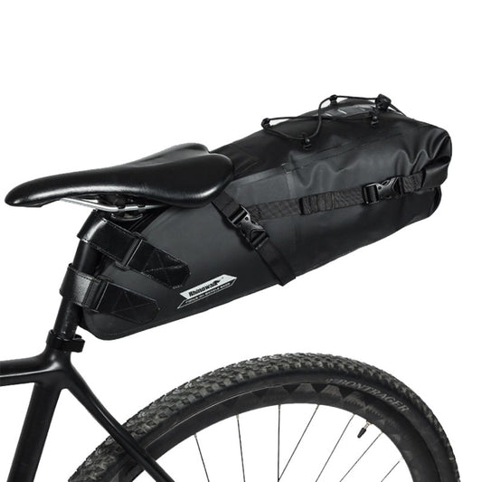Rhinowalk RK19511 Full Waterproof Bicycle Saddle Tail Bag Big Capacity Road Bike Bag, Colour: RK19511 Black 10L - Bicycle Bags by Rhinowalk | Online Shopping UK | buy2fix