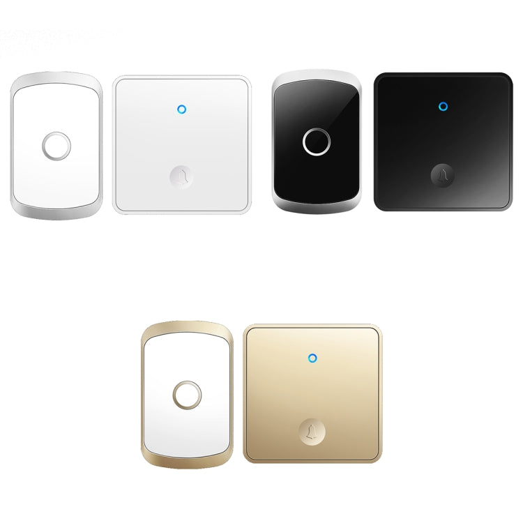 CACAZI FA50 1 For 1 Push-button Self-generating Wireless Doorbell, Plug:AU Plug(Black) - Security by CACAZI | Online Shopping UK | buy2fix