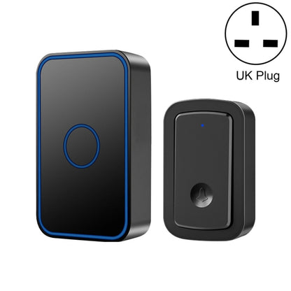 CACAZI A19 1 For 1 Wireless Music Doorbell without Battery, Plug:UK Plug(Black) - Wireless Doorbell by CACAZI | Online Shopping UK | buy2fix