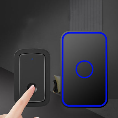 CACAZI  A19 1 For 3  Wireless Music Doorbell without Battery, EU Plug(Black) - Wireless Doorbell by CACAZI | Online Shopping UK | buy2fix