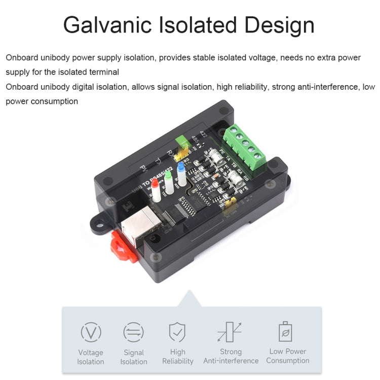 Waveshare 23949 USB To RS485/422 Isolated Converter, FT232RL And SP485EEN - Modules Expansions Accessories by Waveshare | Online Shopping UK | buy2fix