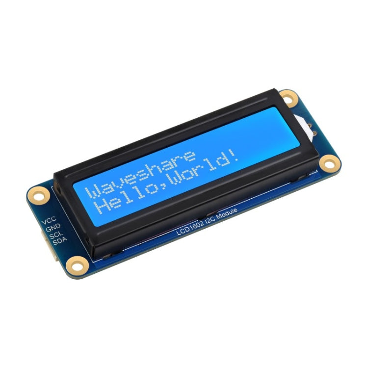 Waveshare 23991 LCD1602 I2C Module, White with Blue Background, 16x2 Characters, 3.3V/5V - Consumer Electronics by Waveshare | Online Shopping UK | buy2fix