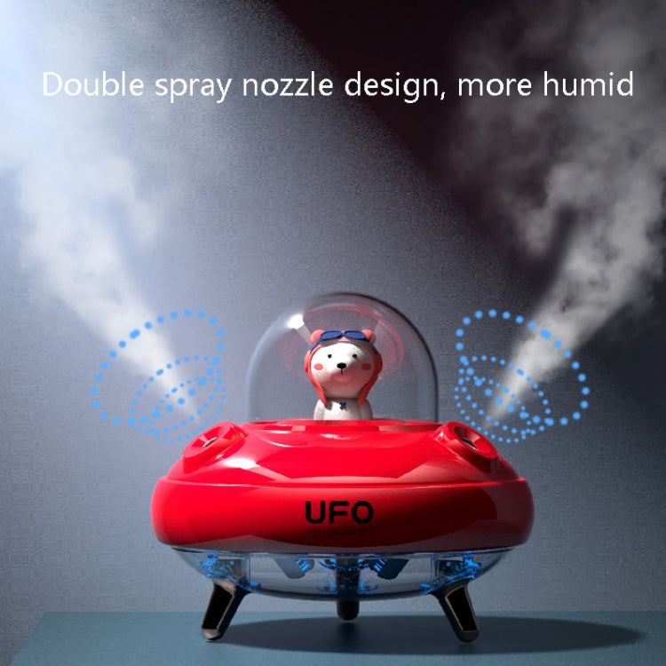 HO3 UFO Double Spraying Pet Humidifier Home Air Nebulizer Water Replenishing Instrument, Colour: Battery Model (Green) - Home & Garden by buy2fix | Online Shopping UK | buy2fix