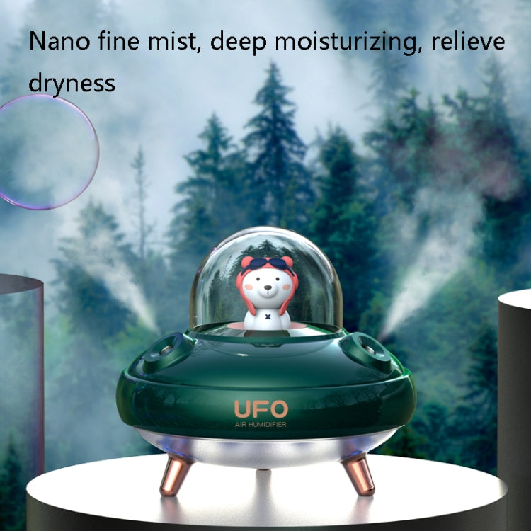 HO3 UFO Double Spraying Pet Humidifier Home Air Nebulizer Water Replenishing Instrument, Colour: Plug-in Model (Pink) - Home & Garden by buy2fix | Online Shopping UK | buy2fix