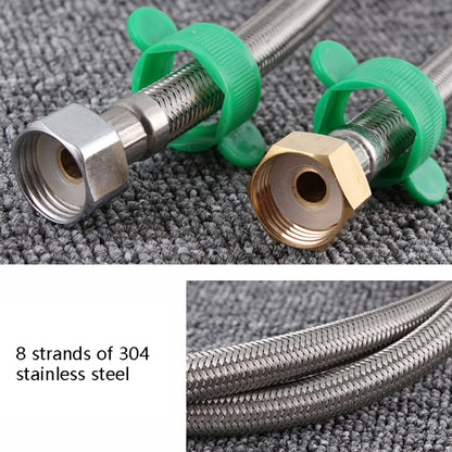 2 PCS 2m Copper Hat 304 Stainless Steel Metal Knitting Hose Toilet Water Heater Hot And Cold Water High Pressure Pipe 4/8 inch DN15 Connecting Pipe - Home & Garden by buy2fix | Online Shopping UK | buy2fix