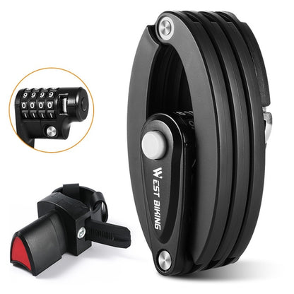 WEST BIKING Bicycle Folding Anti-Theft Code Lock Portable Chain Lock(YP0705067) - Bicycle Locks & Bicycle Pumps by WEST BIKING | Online Shopping UK | buy2fix