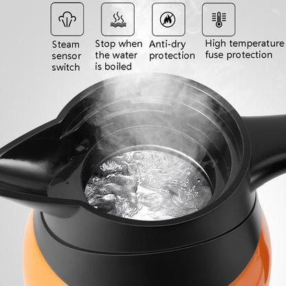 Car Heating Cup Electric Heating Cup Kettle(24V Steel Color) - In Car by buy2fix | Online Shopping UK | buy2fix