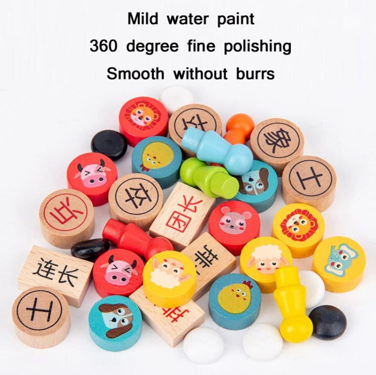 Children Wooden Multifunctional Parent-Child Interactive Puzzle Board Toy, Set Specification: 2 In 1 Hockey + Five Sorrows - Table Games by buy2fix | Online Shopping UK | buy2fix