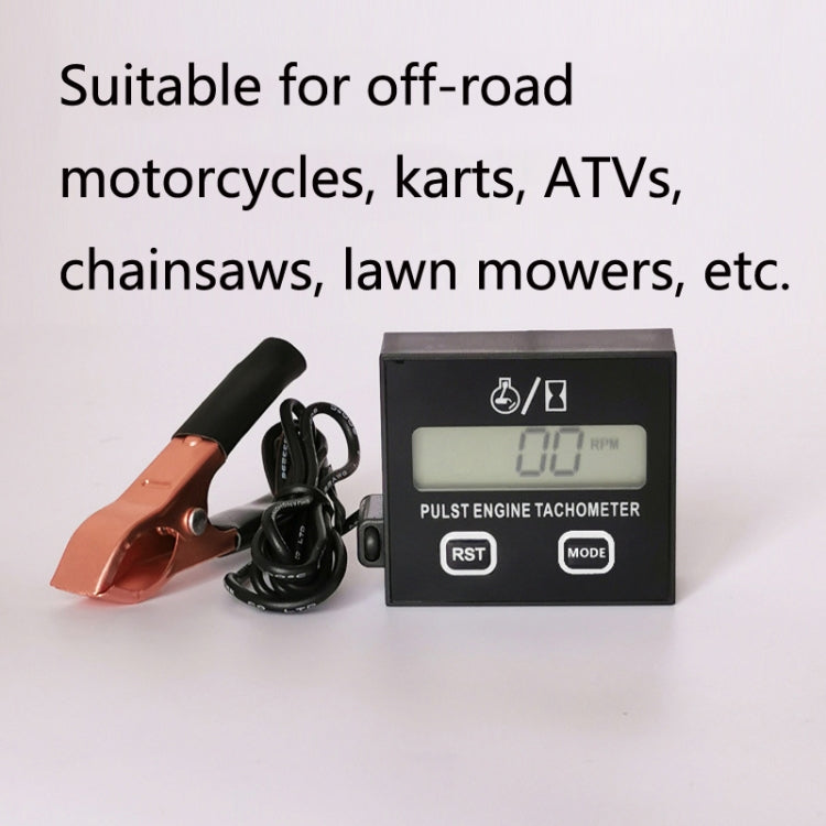 ZSB-03 Chain Saw Tachometer Gasoline Engine Lawn Mower High Tachometer Digital Display Induction Pulse Tachometer, Specification: Clip Version - In Car by buy2fix | Online Shopping UK | buy2fix