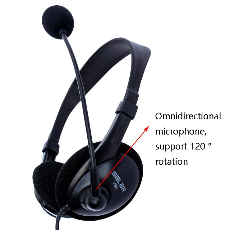 Salar V58 Headset Headphone 3.5mm Game Microphone Headset(Dual Plug) - Multimedia Headset by buy2fix | Online Shopping UK | buy2fix