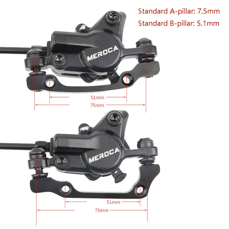 Meroca M800 Bicycle Brake Mountain Bike Universal Bilateral Brake Oil Pressure Disc Brake, Style: Left Back 1400mm - Outdoor & Sports by Meroca | Online Shopping UK | buy2fix