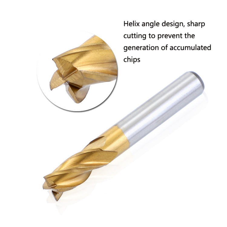 7 PCS/Set High-Speed Steel And Aluminum End Face Milling Cutter With Straight Shank Titanium-Plated Milling Cutter - Others by buy2fix | Online Shopping UK | buy2fix