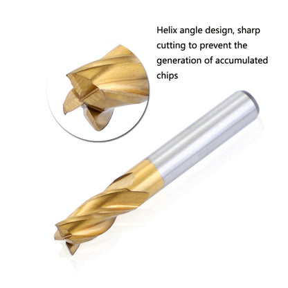10 PCS/Set High-Speed Steel And Aluminum End Face Milling Cutter With Straight Shank Titanium-Plated Milling Cutter - Others by buy2fix | Online Shopping UK | buy2fix