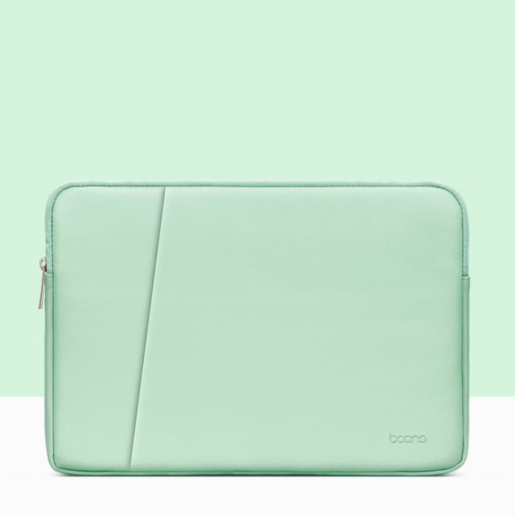 Baona BN-Q004 PU Leather Laptop Bag, Colour: Double-layer Mint Green, Size: 16/17 inch - 15.6 - 17 inch by Baona | Online Shopping UK | buy2fix