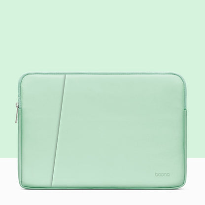 Baona BN-Q004 PU Leather Laptop Bag, Colour: Double-layer Mint Green, Size: 16/17 inch - 15.6 - 17 inch by Baona | Online Shopping UK | buy2fix