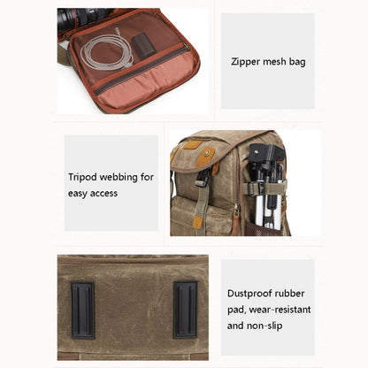 3040 Batik Canvas Shoulder Camera Bag Micro Single Digital Camera Bag(Green) - Camera Accessories by buy2fix | Online Shopping UK | buy2fix