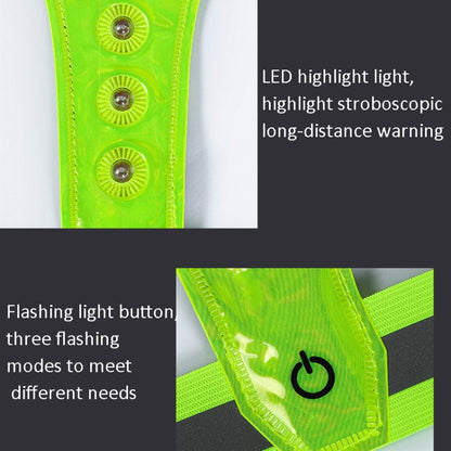 LED Reflective Vest High Stretch Outdoor Reflective Vest Traffic Safety Reflective Clothing(Black) - In Car by buy2fix | Online Shopping UK | buy2fix