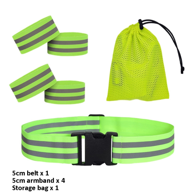 Reflective Elastic Band Suit Night Running Construction Site Traffic Safety Reflective Equipment,Style: 1 Belt+4 Arm Strap+Storage Bag - Workplace Safety Supplies by buy2fix | Online Shopping UK | buy2fix