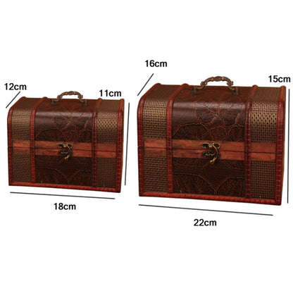 Jewelry Storage Box Retro Wooden Treasure Box Shooting Props Decoration，Specification： 2 PCS/Set With Lock - Camera Accessories by buy2fix | Online Shopping UK | buy2fix
