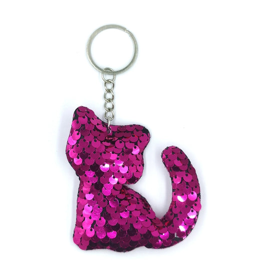 10 PCS PET Sequins Reflective Cat Keychain Bag Car Pendant, Colour: Rose Red 11 - In Car by buy2fix | Online Shopping UK | buy2fix