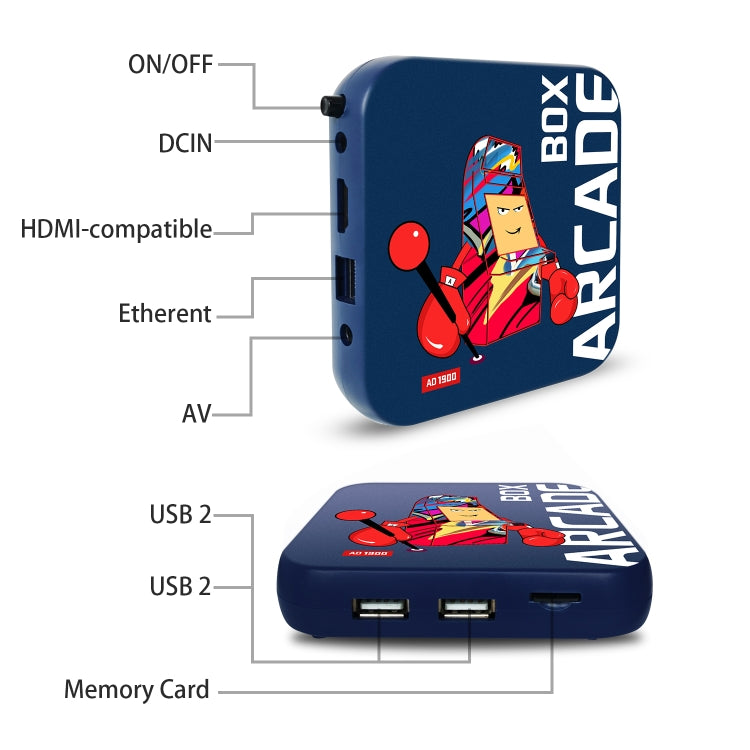 Arcade Box 256G Wireless Video Game Machine Box 4K HD Display For PS1/PSP/N64/DC, AU Plug - Pocket Console by buy2fix | Online Shopping UK | buy2fix