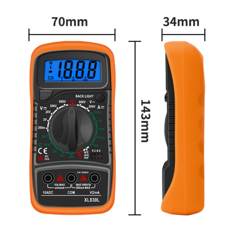 ANENG XL830L Multi-Function Digital Display High-Precision Digital Multimeter, Specification: Standard+10A Extra Tip Pen(Green) - Consumer Electronics by ANENG | Online Shopping UK | buy2fix