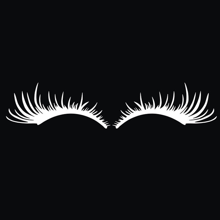 5 Pairs Car Big Lamp Eyebrow Sticker Sexy Eye Eyelash Car Sticker(White) - In Car by buy2fix | Online Shopping UK | buy2fix