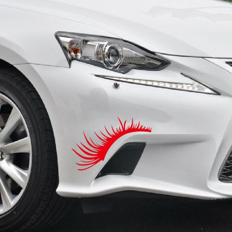 5 Pairs Car Big Lamp Eyebrow Sticker Sexy Eye Eyelash Car Sticker(Yellow) - In Car by buy2fix | Online Shopping UK | buy2fix