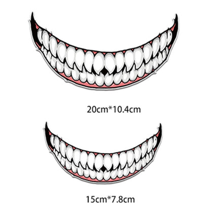 5 PCS J06 Motorcycle Helmet Sticker Small Teeth - In Car by buy2fix | Online Shopping UK | buy2fix