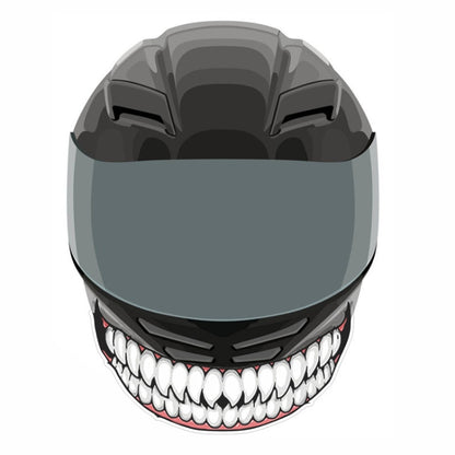 5 PCS J06 Motorcycle Helmet Sticker Large Teeth - In Car by buy2fix | Online Shopping UK | buy2fix