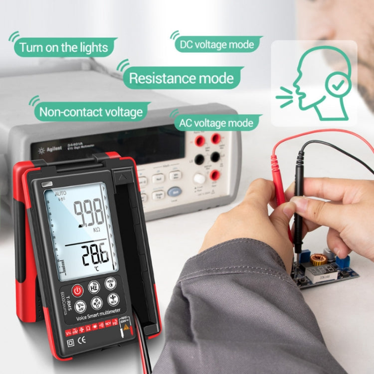 ANENG Automatic Intelligent High Precision Digital Multimeter, Specification: Q60s Voice Control(Red) - Consumer Electronics by ANENG | Online Shopping UK | buy2fix