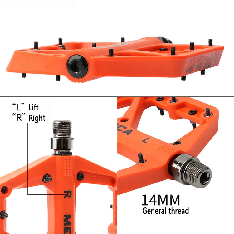 MEROCA Mountain Bike Nylon Pedal(Orange) - Outdoor & Sports by MEROCA | Online Shopping UK | buy2fix