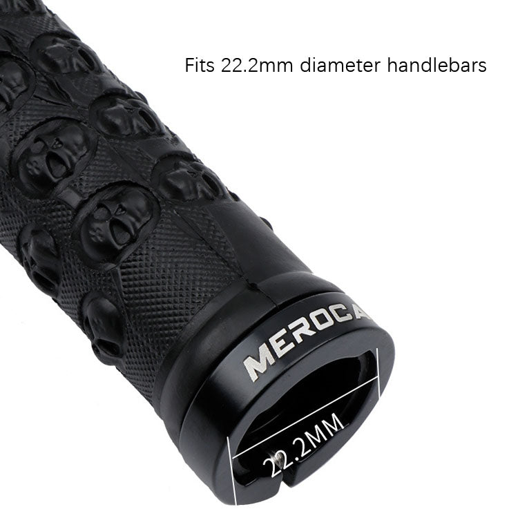 MEROCA Mountain Bike Anti-slip Shock Absorber Riding Grip Cover, Style: One Side Lock ME38 Red - Bicycle Grips by MEROCA | Online Shopping UK | buy2fix