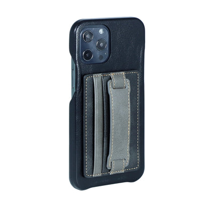 2 PCS Leather Phone Card Sleeve Back Sticker Wrist Pull Strap Holder(Blue) - Hand-Sticking Bracket by buy2fix | Online Shopping UK | buy2fix
