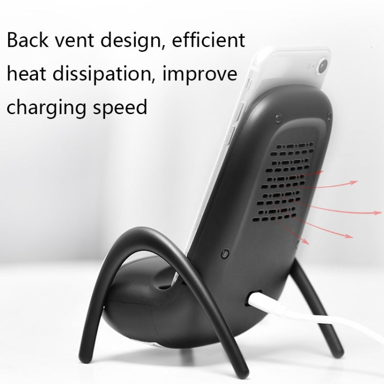 JP-wxc Chair Shape Wireless Charger with Amplifier Function(Black) - Apple Accessories by buy2fix | Online Shopping UK | buy2fix