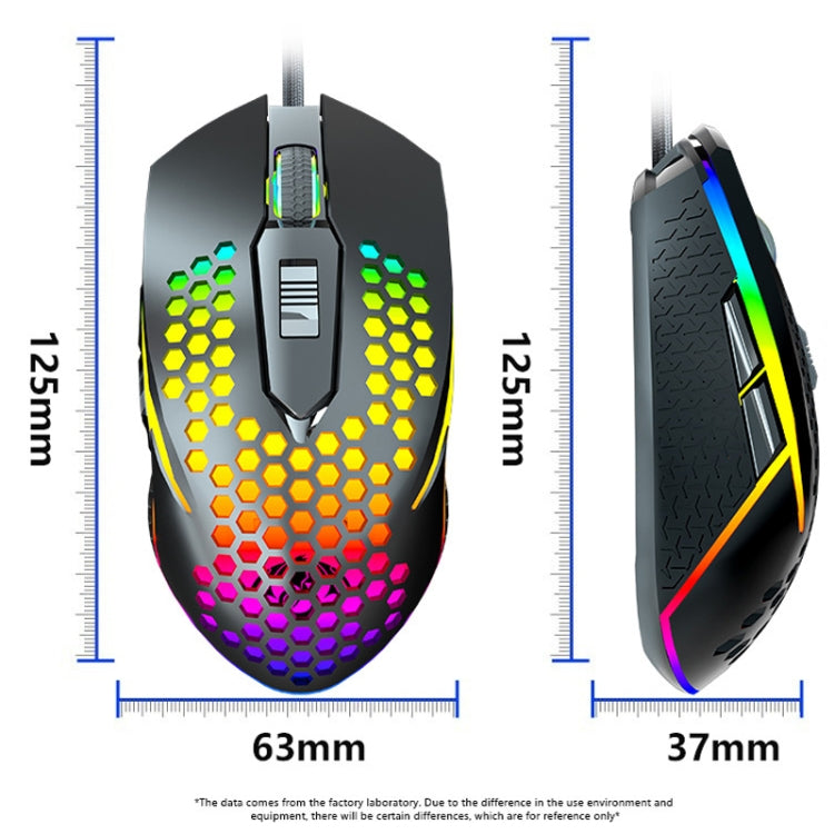 LEAVEN S50 6Keys Macro Definition Programmable RGB Lighted Gaming Wired Mouse, Cable Length: 1.5m(White) - Wired Mice by LEAVEN | Online Shopping UK | buy2fix