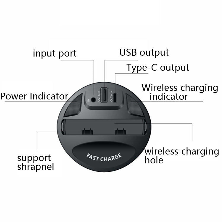 Car Cup 4 In 1 Wireless Charger Support 15W/10W/7.5W/5W Wireless Charging(X13 ) - In Car by buy2fix | Online Shopping UK | buy2fix