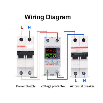 SINOTIMER SVP-916 Adjustable Self-resetting Over-voltage Under-voltage Protector, Current: 40A - Other Tester Tool by SINOTIMER | Online Shopping UK | buy2fix