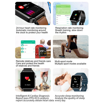 LOANIY E86 1.7 Inch Heart Rate Monitoring Smart Bluetooth Watch, Color: Red - Smart Watches by LOANIY | Online Shopping UK | buy2fix