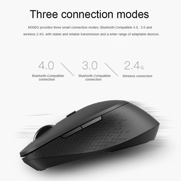 Rapoo M300G 1600DPI 3 Keys Laptop Office Silent Wireless Bluetooth Mouse(Light Gray) - Wireless Mice by Rapoo | Online Shopping UK | buy2fix