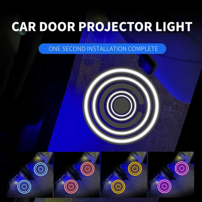 LED Infrared Induction Car Door Welcome Light Night Projection Ambient Light, Specification: Energy Circle (Blue)(1 Pair/Box) - In Car by buy2fix | Online Shopping UK | buy2fix