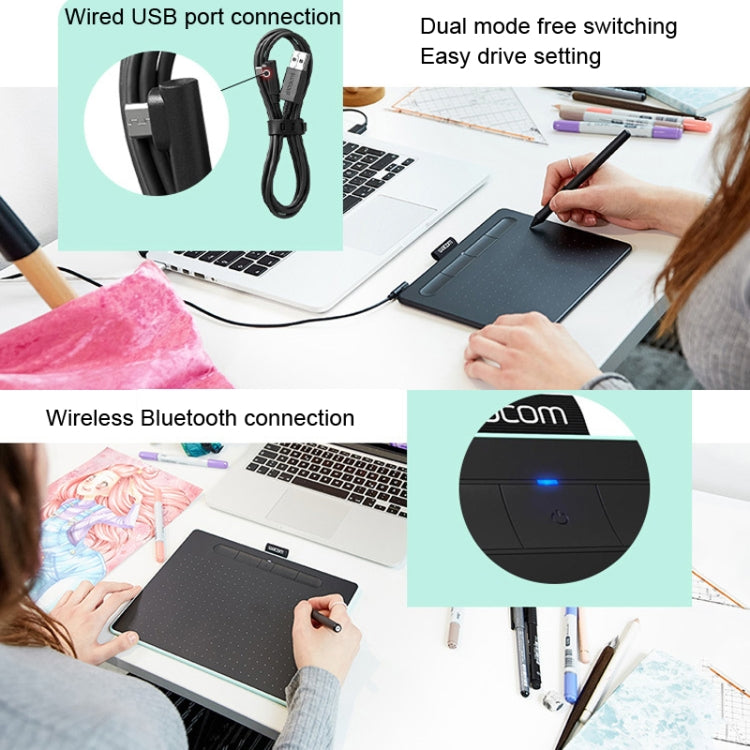 Wacom Bluetooth Pen Tablet USB Digital Drawing Board(Pink) - Consumer Electronics by Wacom | Online Shopping UK | buy2fix