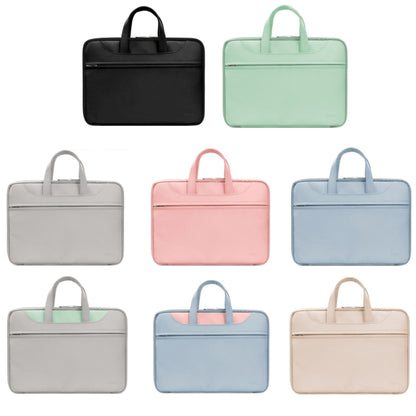 Baona BN-Q006 PU Leather Full Opening Laptop Handbag For 11/12 inches(Sky Blue) - 12.1 inch by Baona | Online Shopping UK | buy2fix