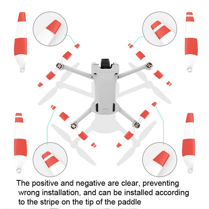 8 PCS 6030F Double Sided Colorful Low Noise Wing Propellers For DJI Mini 3 Pro, Color: Orange Tip - DJI & GoPro Accessories by buy2fix | Online Shopping UK | buy2fix