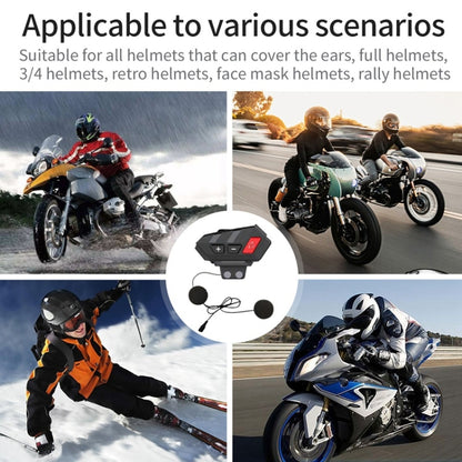 S21 Riding Helmet Bluetooth Intercom Headset, Specification: With USB Cable(Black) - Motorcycle Walkie Talkie by buy2fix | Online Shopping UK | buy2fix