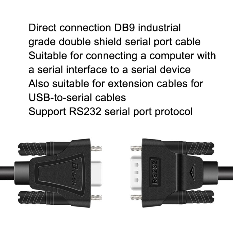 DTECH RS232 Serial Direct Line DB9 Extension Line Male to Female 5m - RS485 / RS232 Series by DTECH | Online Shopping UK | buy2fix